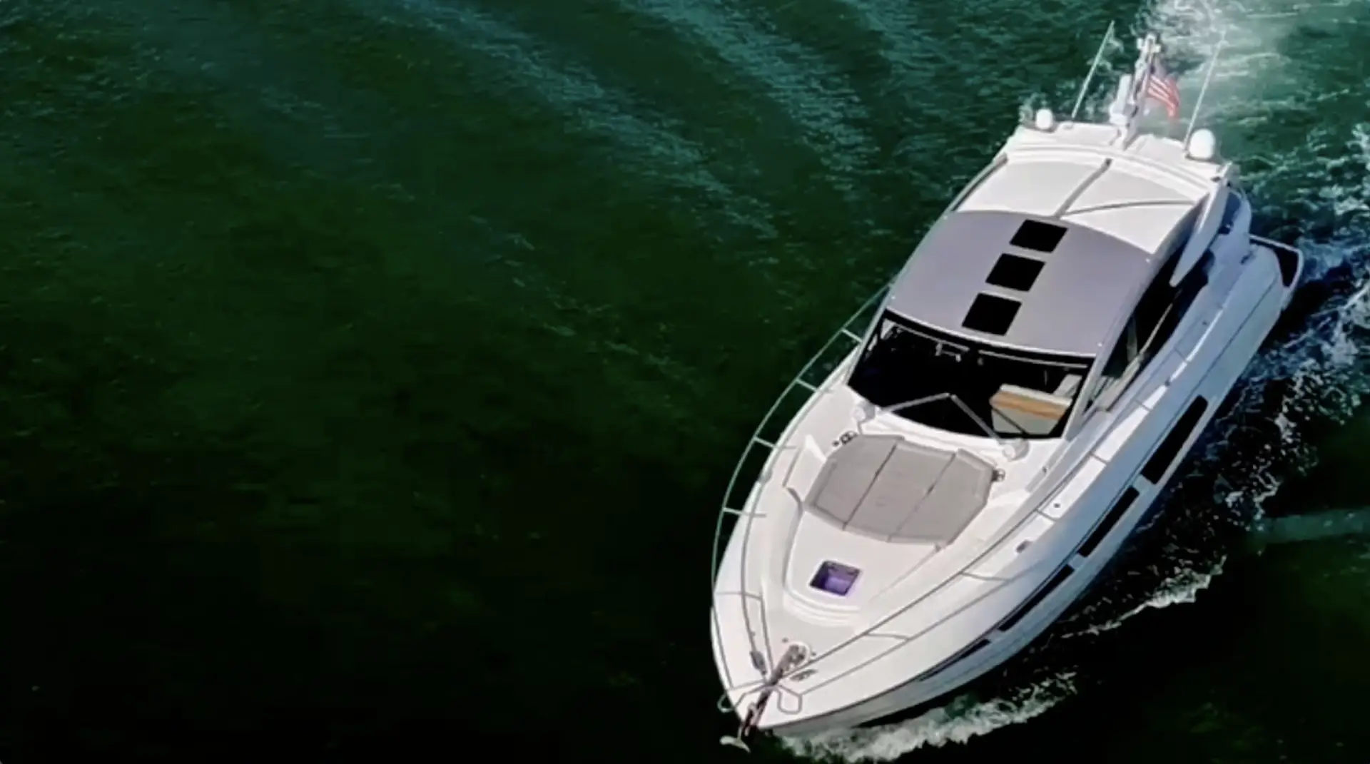 Luxury yacht on ocean waters