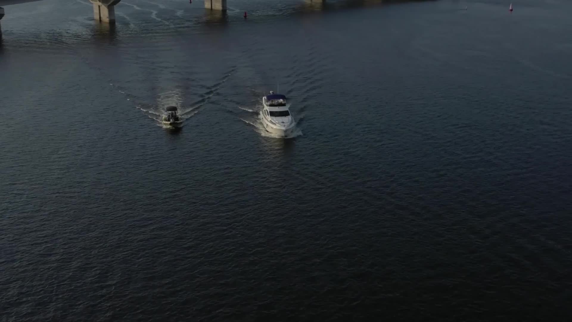 Luxury yacht on ocean waters